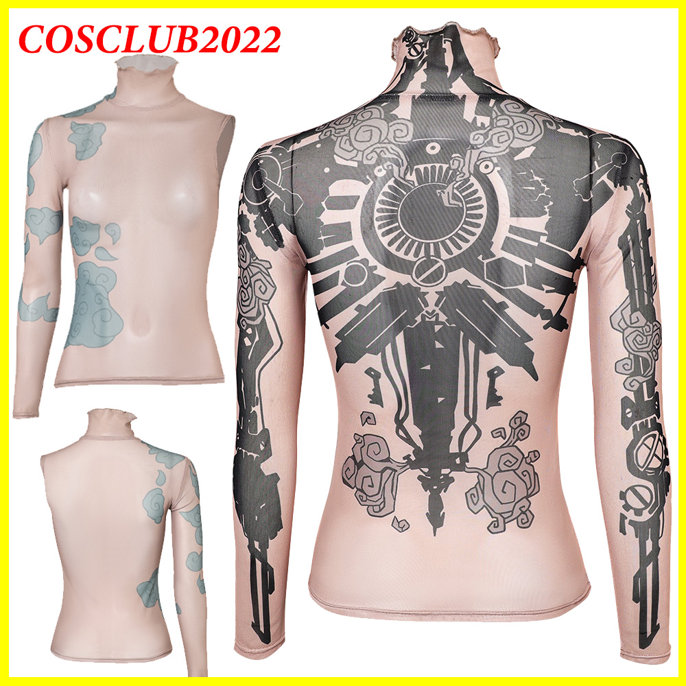 Summer Alt Clothing - Kaos Cosplay Jinx Arcane Wanita, Stiker