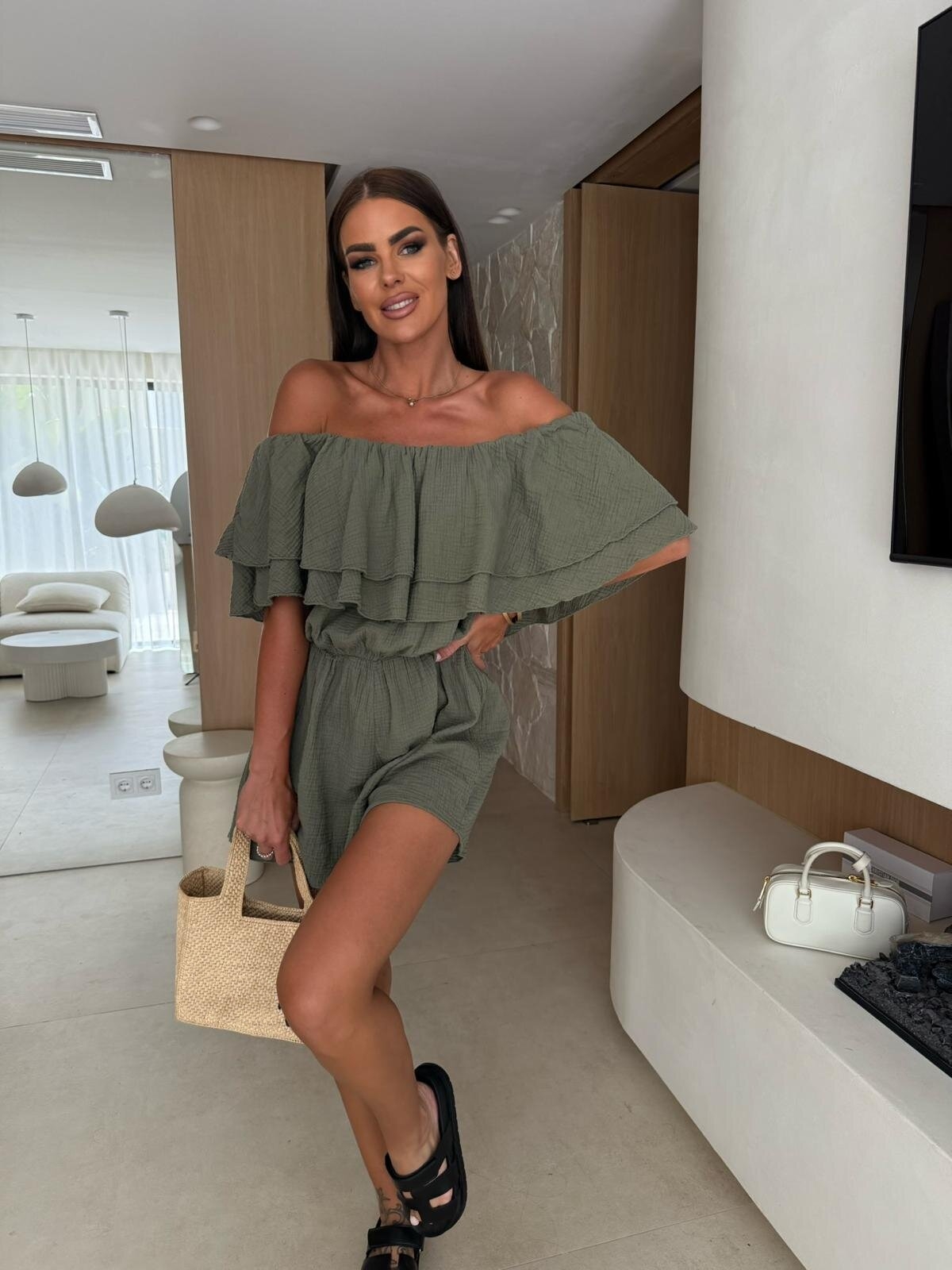 Summer Youth Clothing - Romper Wanita Bergaya Off Shoulder dengan