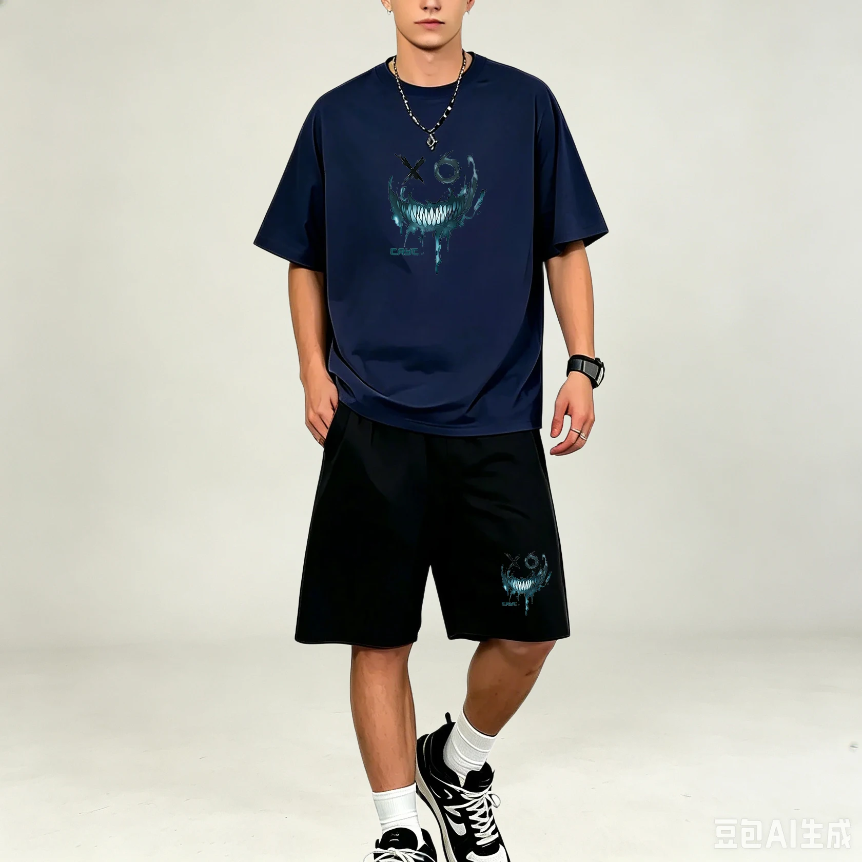 Summer Clothing Sets Men - Set Kaos Pria Cepat Kering Bahan