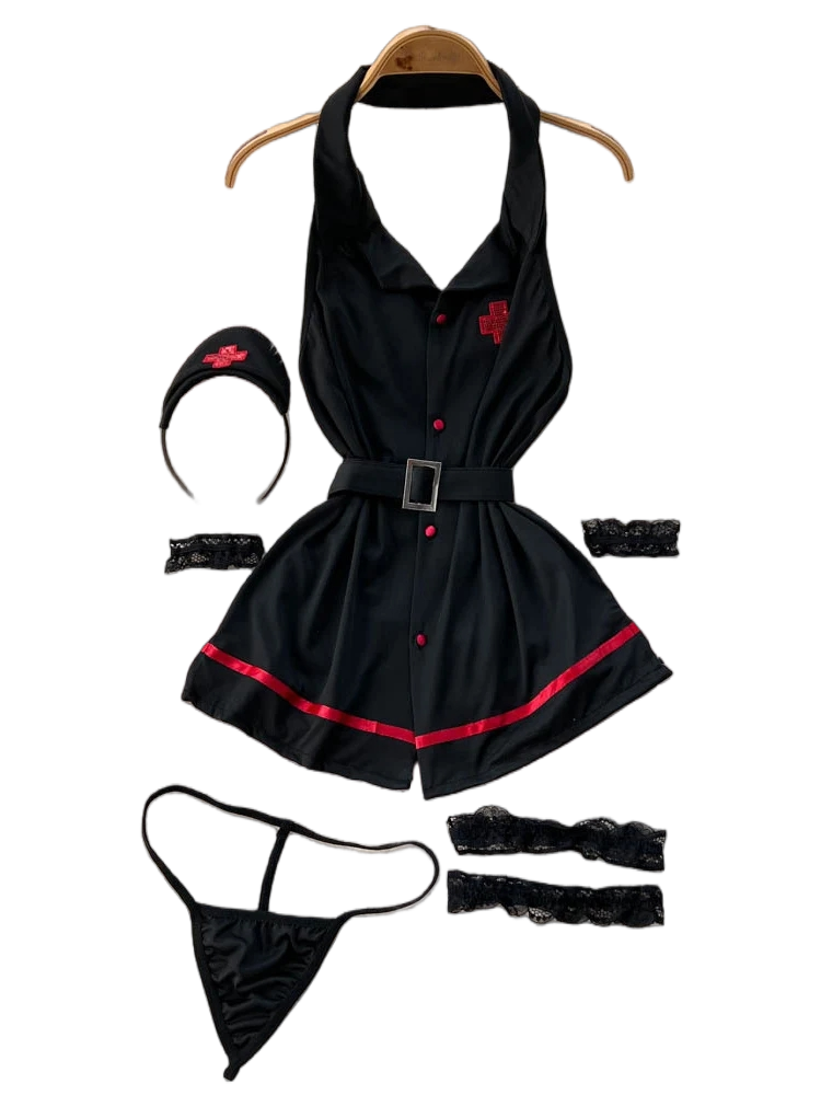 Summer Alt Clothing - Gaun Lingerie Seksi Erotis Model Halter