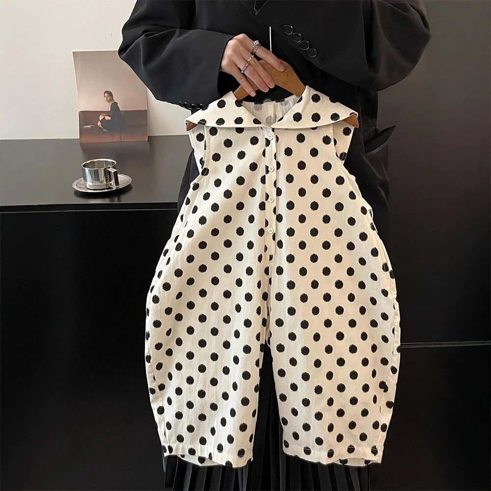 Summer Clothing Boys - Jumpsuit Bergaris Kontras Bergaya Anak Perempuan