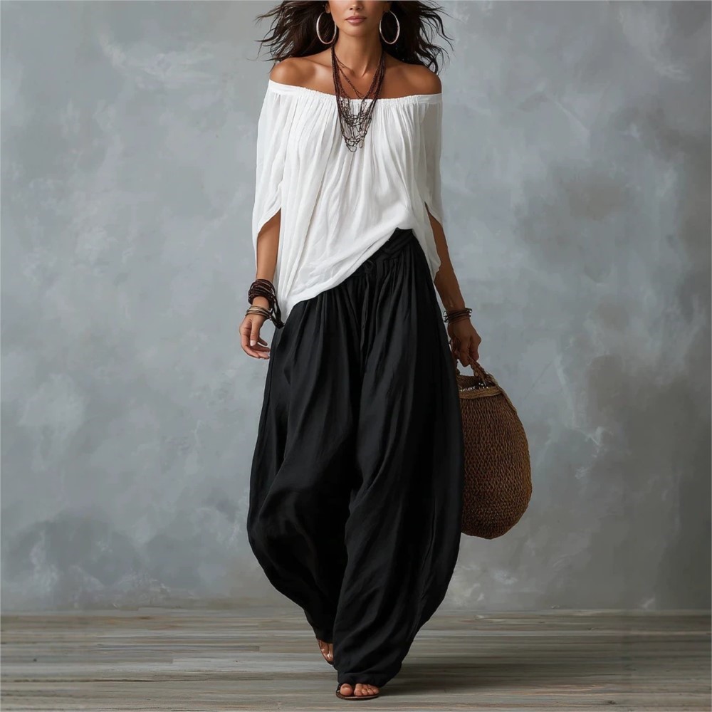 Zara Summer Clothing For Women - Setelan 2 potong atasan T-shirt lengan