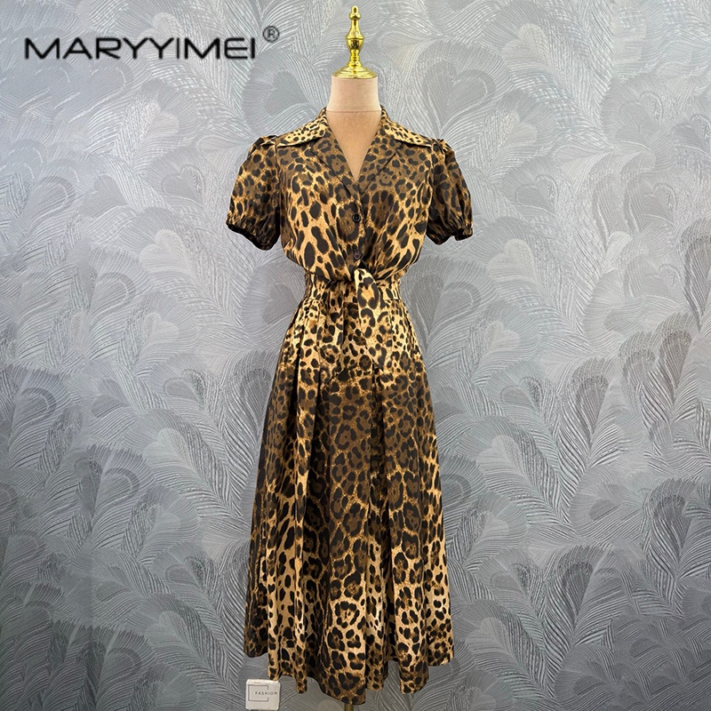 Summer Edition Clothing - MARYYIMEI Pakaian Wanita Motif Leopard dengan