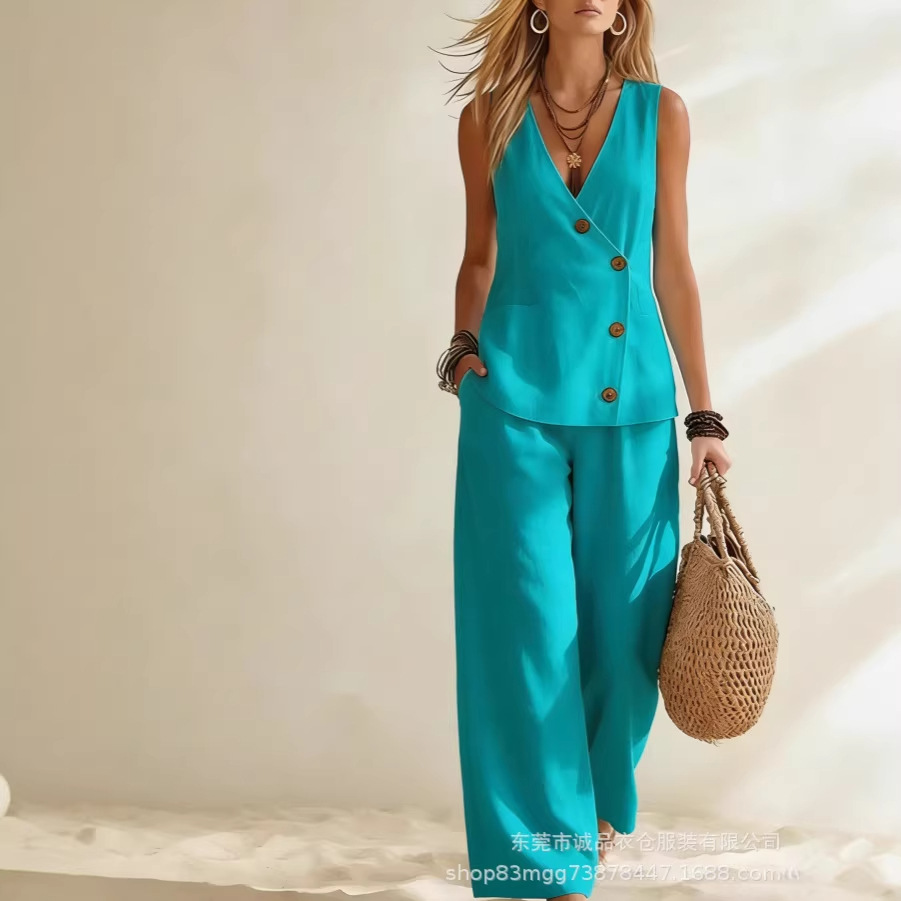 Zara Summer Clothing For Women - Setelan Celana Wanita Musim Panas Tanpa