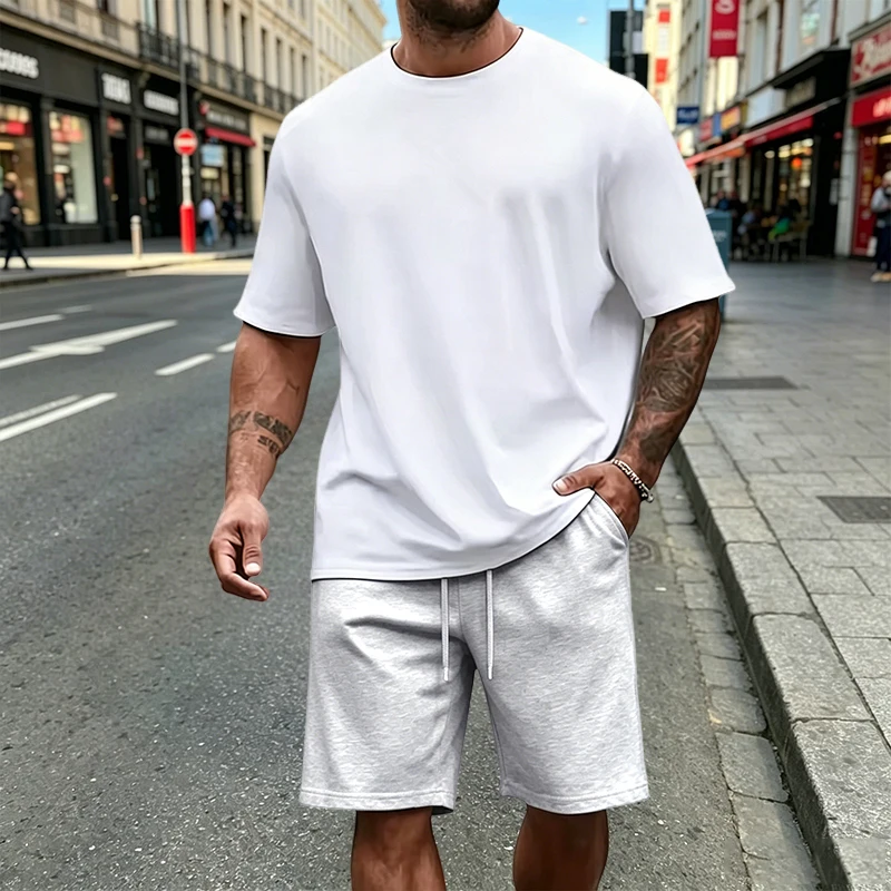 Summer Clothes Fashion - Set Kaos Pria Kasual O Neck