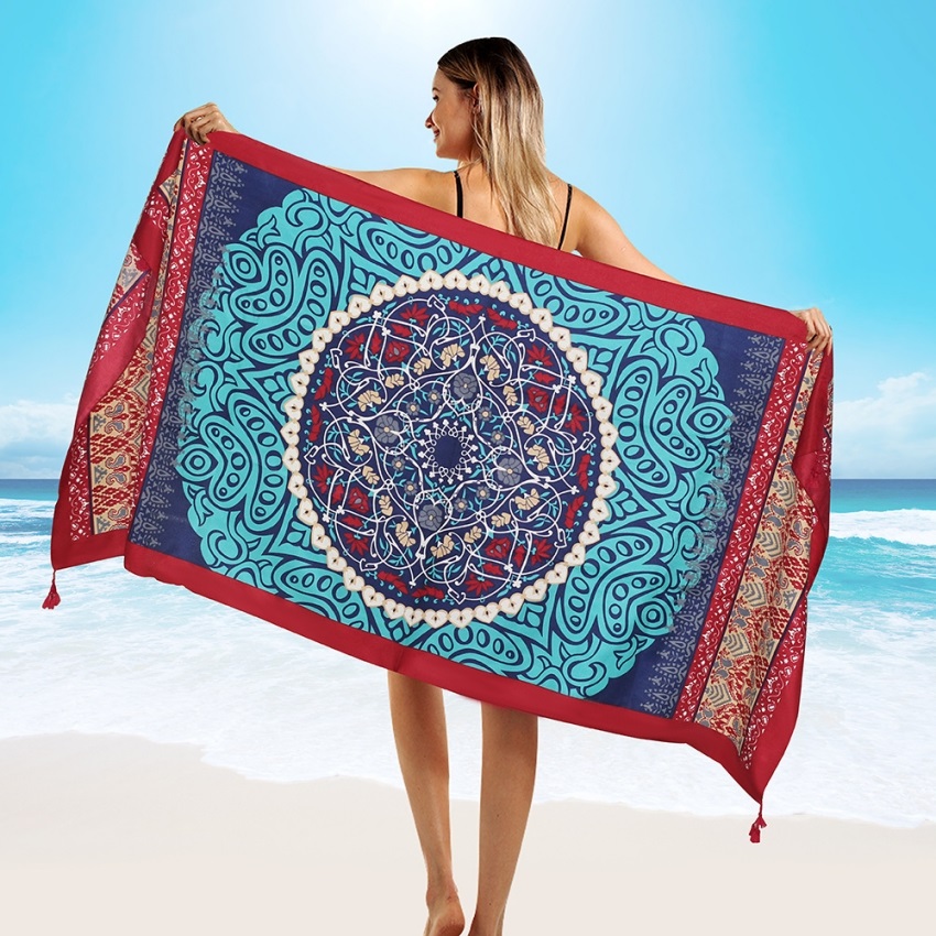 Sarong Pareo Wrap - 2018 Baru 90X180Cm Katun Twill Daoble