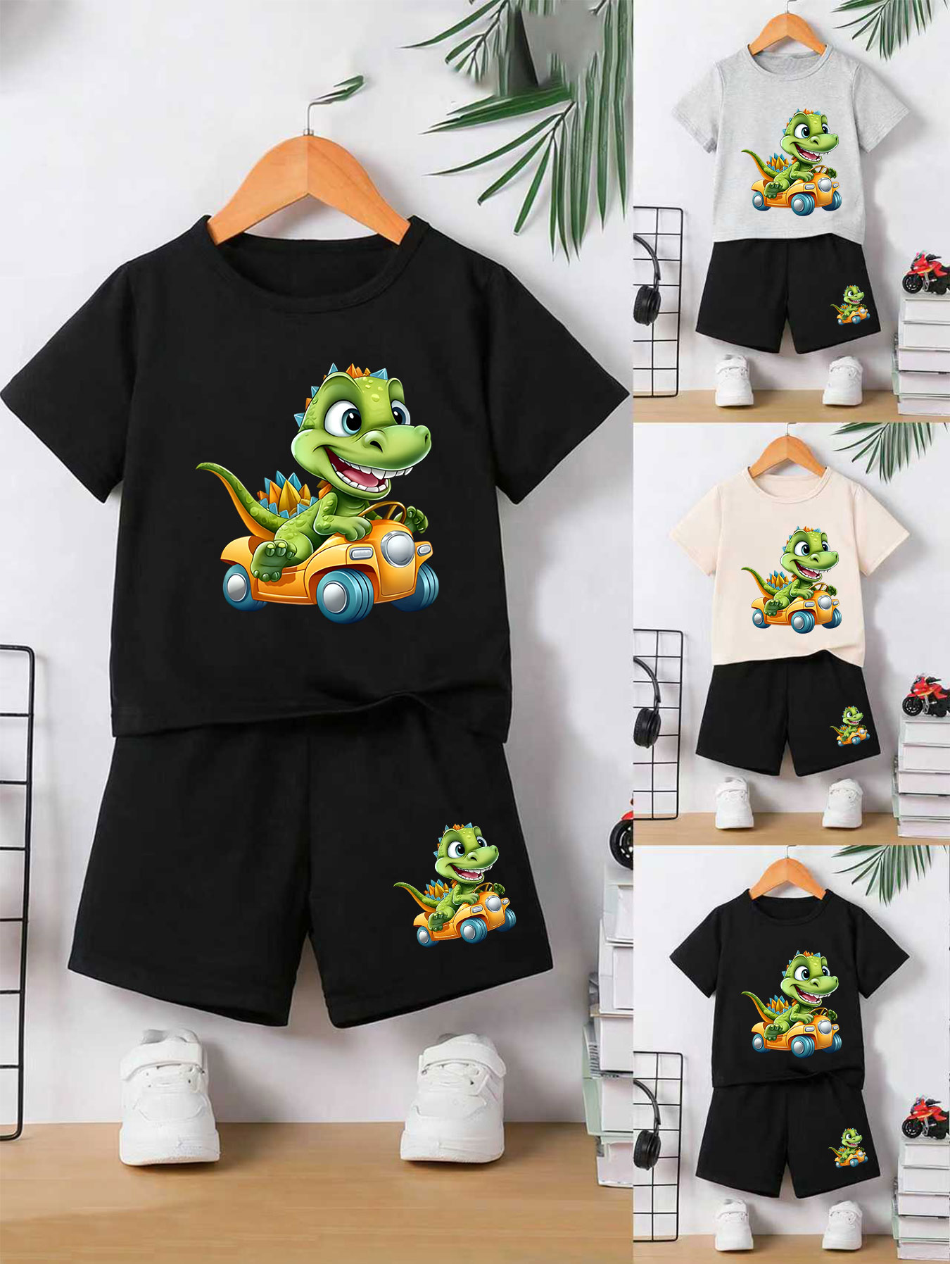 Summer Clothing Drive - Setelan Nyaman Motif Dinosaurus untuk Anak