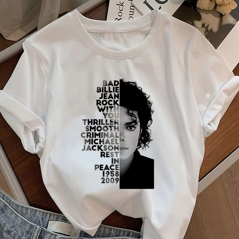 Summer Clothing Logo - Michael Jackson King Of Pop T