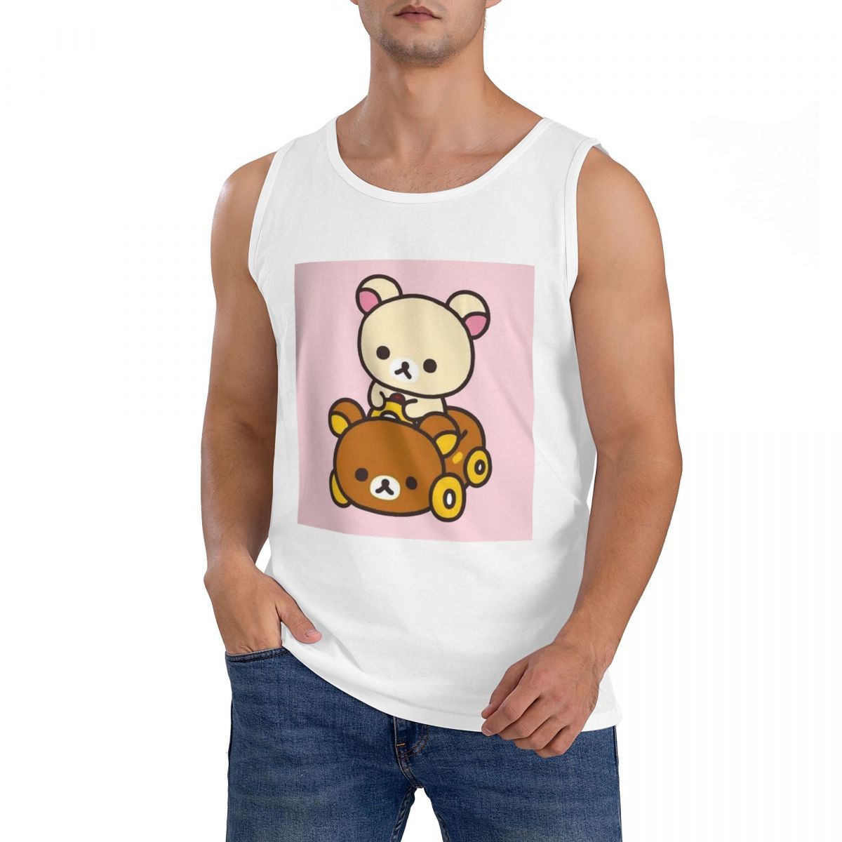Summer Clothing Drive - Kaus Tanpa Lengan 100% Katun Korilakkuma