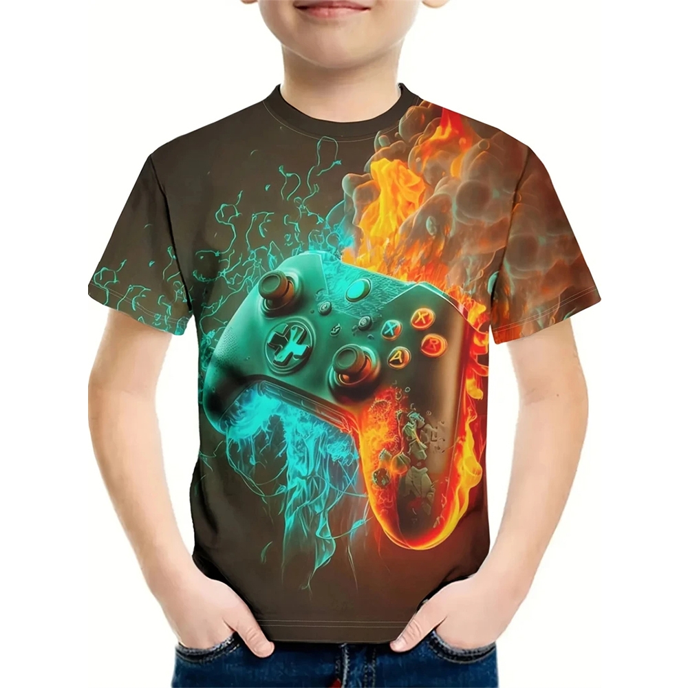 T-Shirt untuk Anak Laki-laki K - Summer Clothing Drawing For Kids ulasan dan harga