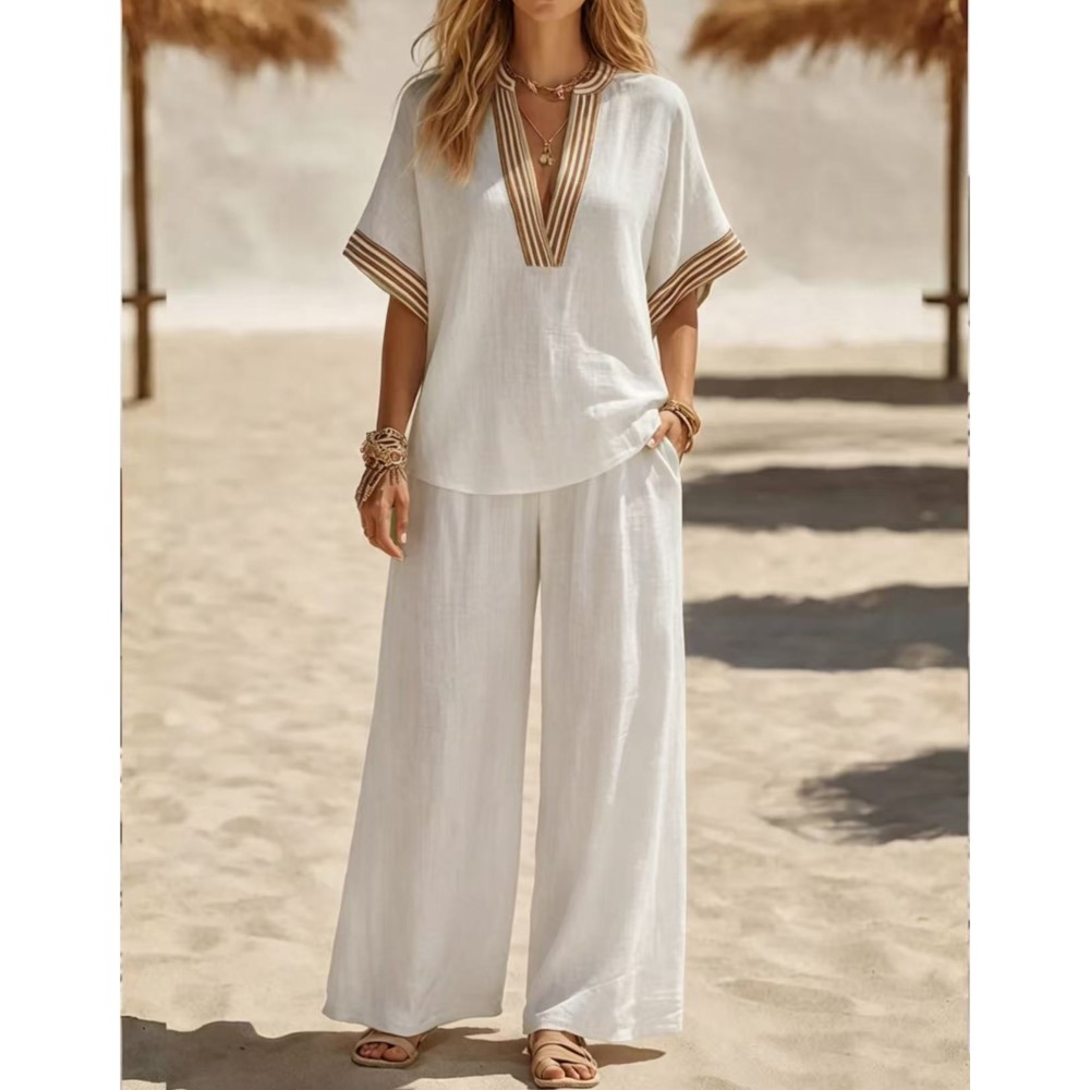Celana T-shirt Kerah V Lengan  - Zara Summer Clothing For Women ulasan dan harga