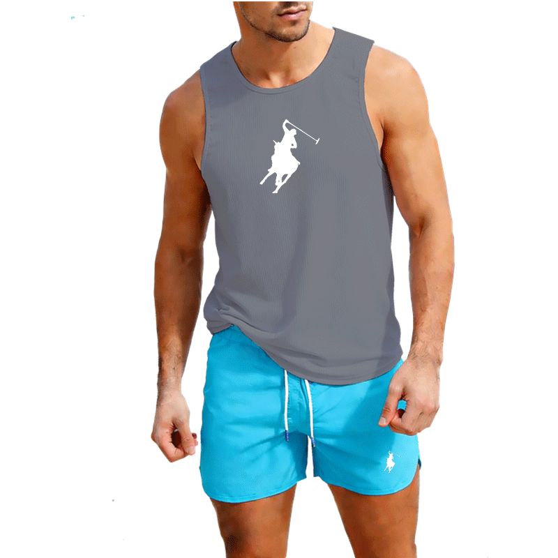 Set Rompi dan Celana Pendek Mu - Summer Clothing Mens ulasan dan harga