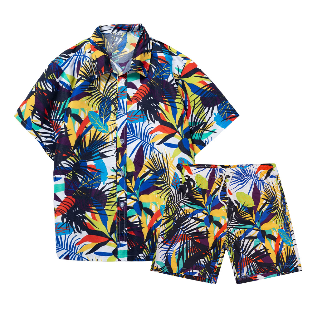 Setelan Kemeja Pria Motif Poho - Summer Clothes Fashion ulasan dan harga