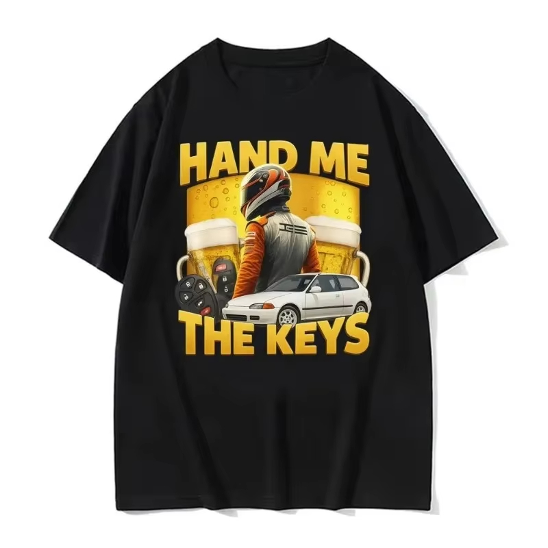 Kaus Lucu Hand Me The Keys Alc - Summer Clothing Drive ulasan dan harga