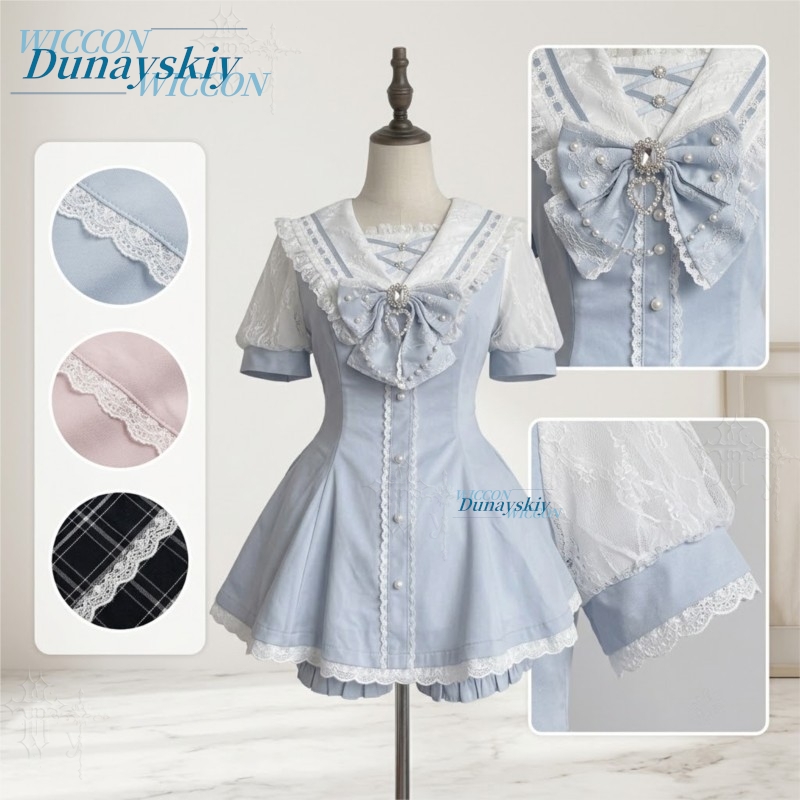 Set Gaun Kerah Pelaut Renda Pi - Summer Alt Clothing ulasan dan harga