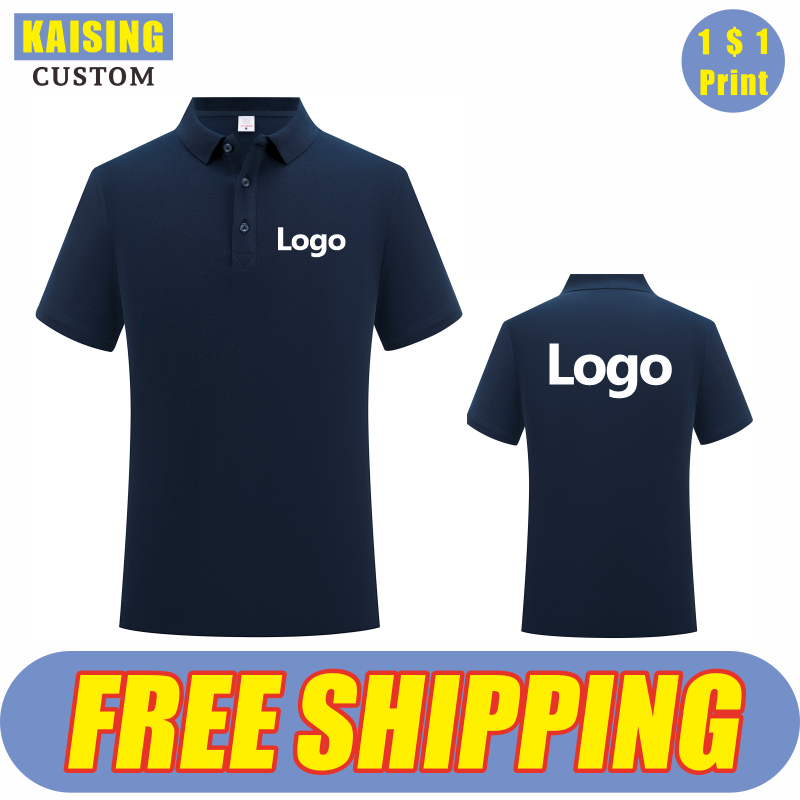 KAISING Kemeja Polo Katun Murn - Summer Clothing Logo ulasan dan harga