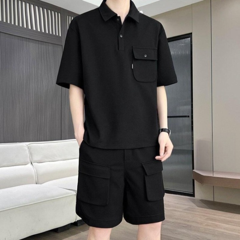Setelan Kaos Polo Lengan Pende - Summer Clothing Sets Men ulasan dan harga