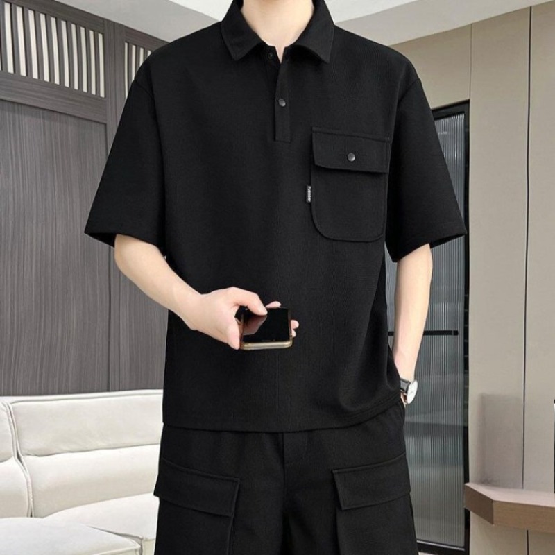 Setelan Kaos Polo Lengan Pende - Summer Clothing Sets Men ulasan dan harga