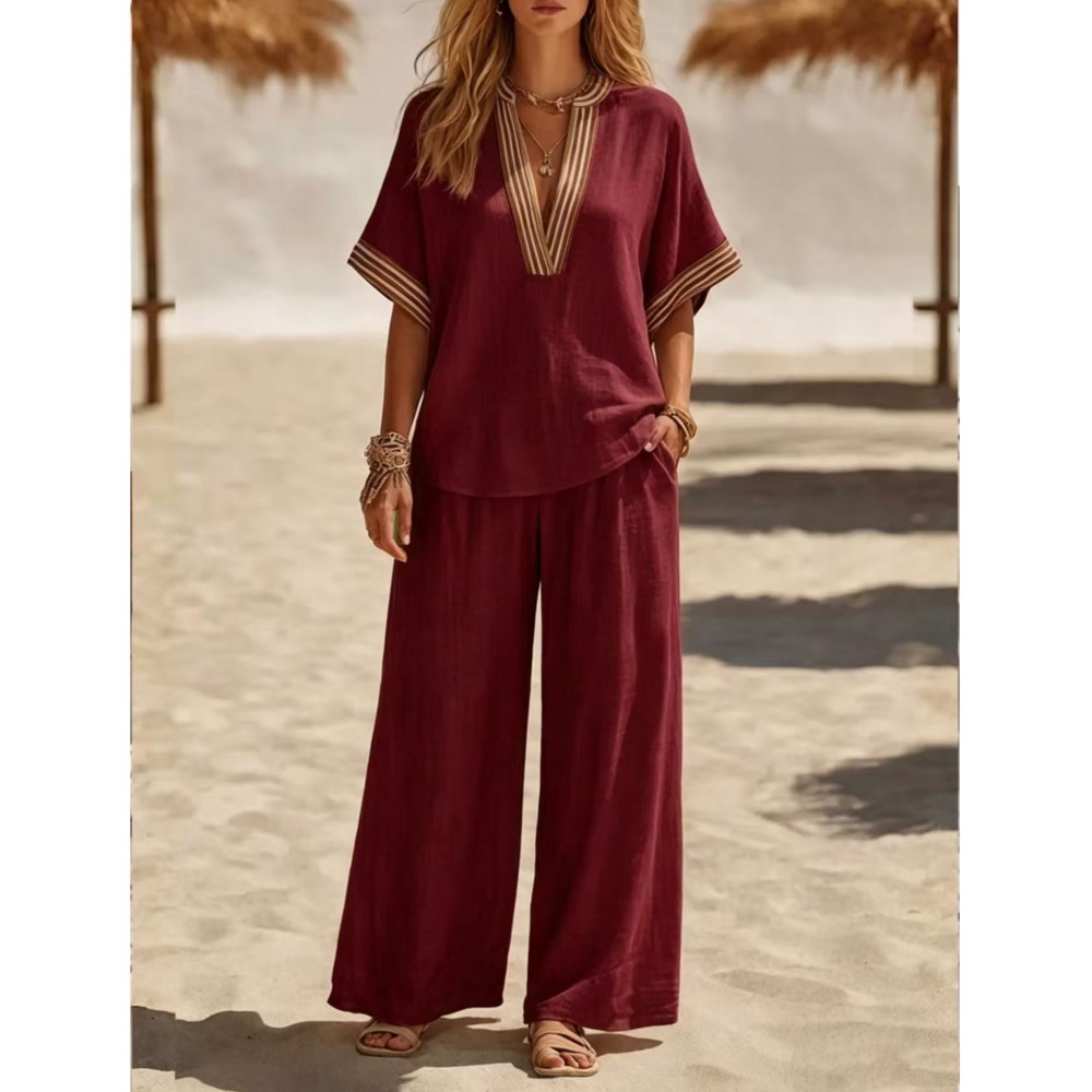 Celana T-shirt Kerah V Lengan  - Zara Summer Clothing For Women ulasan dan harga
