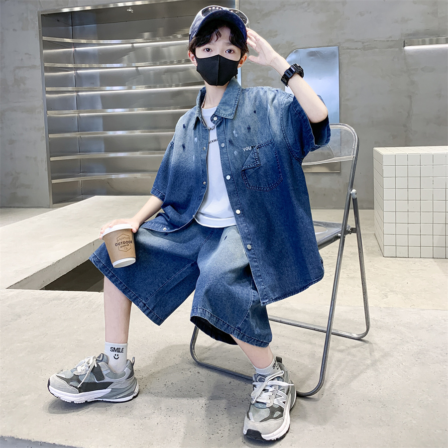 Setelan Denim Musim Panas Mewa - Summer Clothing Drawing For Kids ulasan dan harga