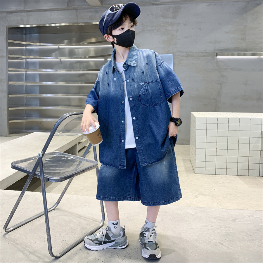 Setelan Denim Musim Panas Mewa - Summer Clothing Drawing For Kids ulasan dan harga