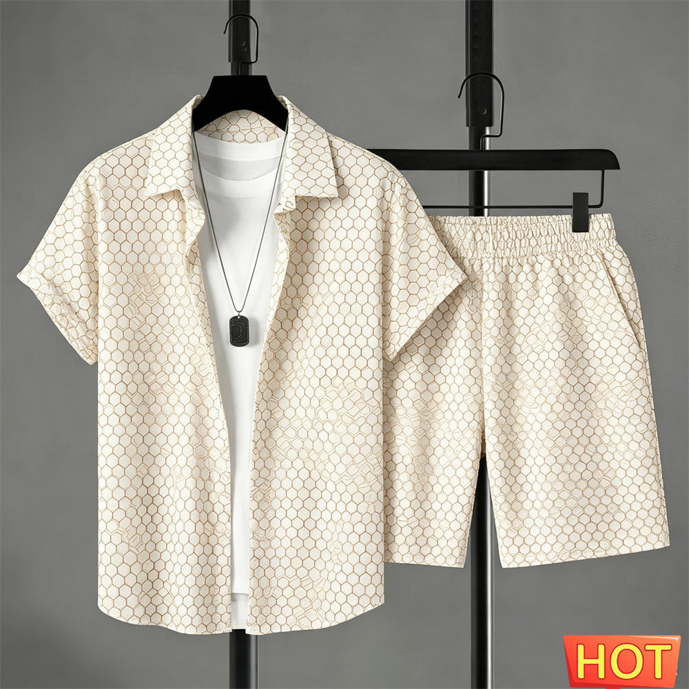 Setelan Kemeja Pria Musim Pana - Summer Clothing Sets Men ulasan dan harga