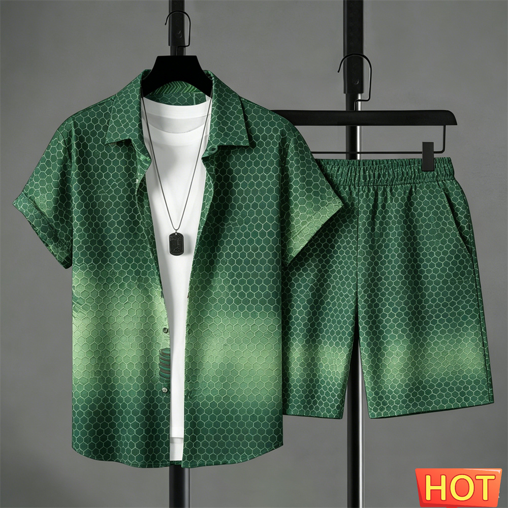 Setelan Kemeja Pria Musim Pana - Summer Clothing Sets Men ulasan dan harga