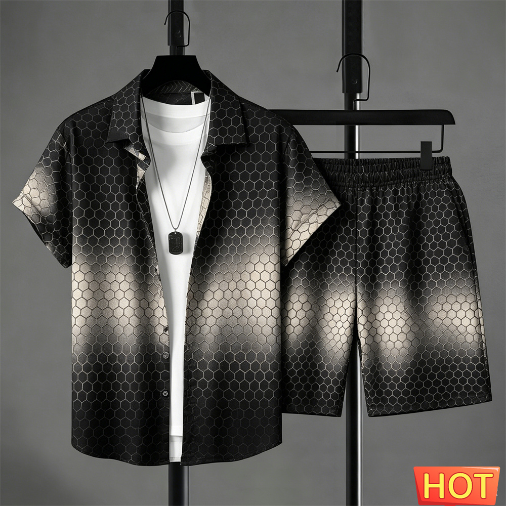 Setelan Kemeja Pria Musim Pana - Summer Clothing Sets Men ulasan dan harga