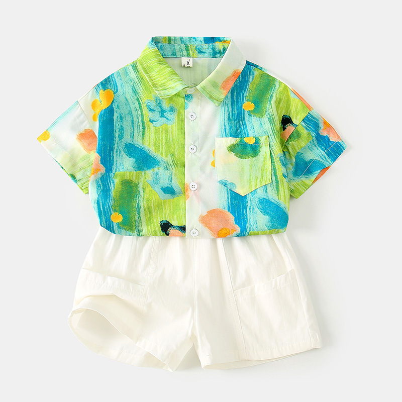 Set 2 Potong Baju Bayi Laki-la - Summer Clothing Drawing For Kids ulasan dan harga