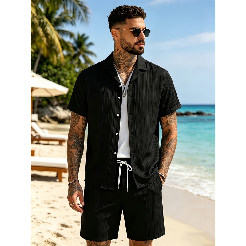 Setelan Kasual Musim Panas Pri - Summer Clothing Sets Men ulasan dan harga