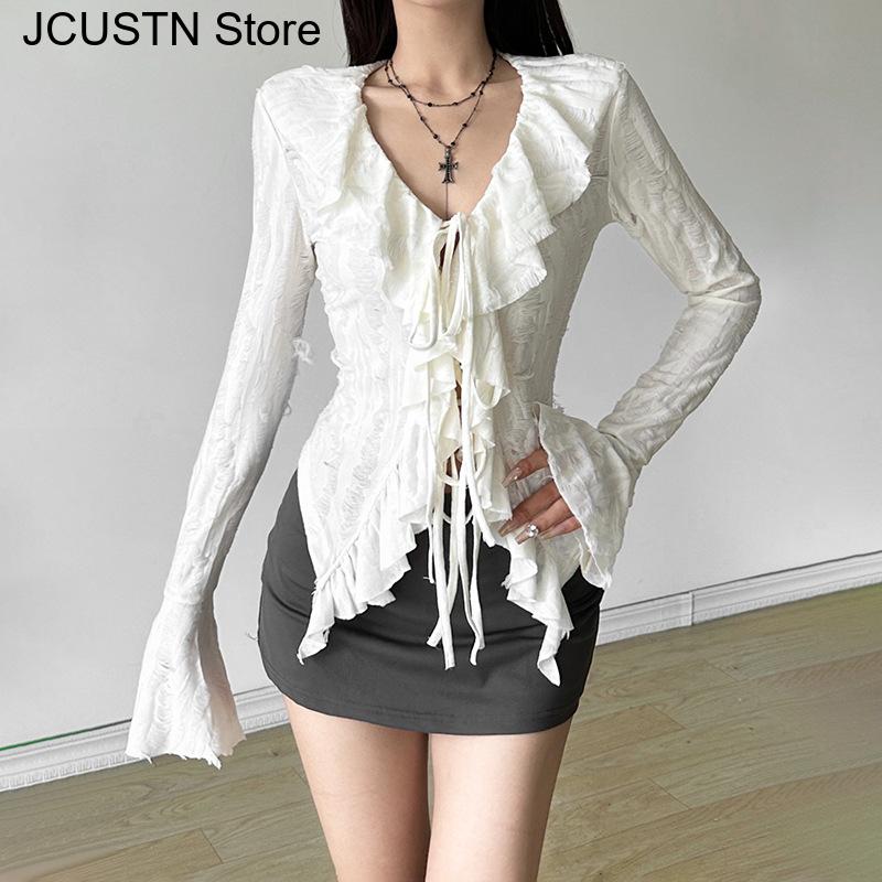 Y2K pakaian estetik wanita len - Summer Clothing Aesthetic ulasan dan harga