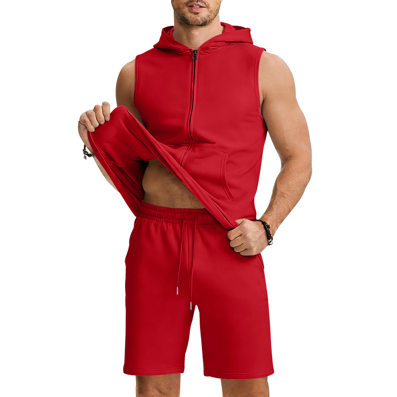 Setelan Hoodie Tanpa Lengan Pr - Summer Clothing Sets Men ulasan dan harga