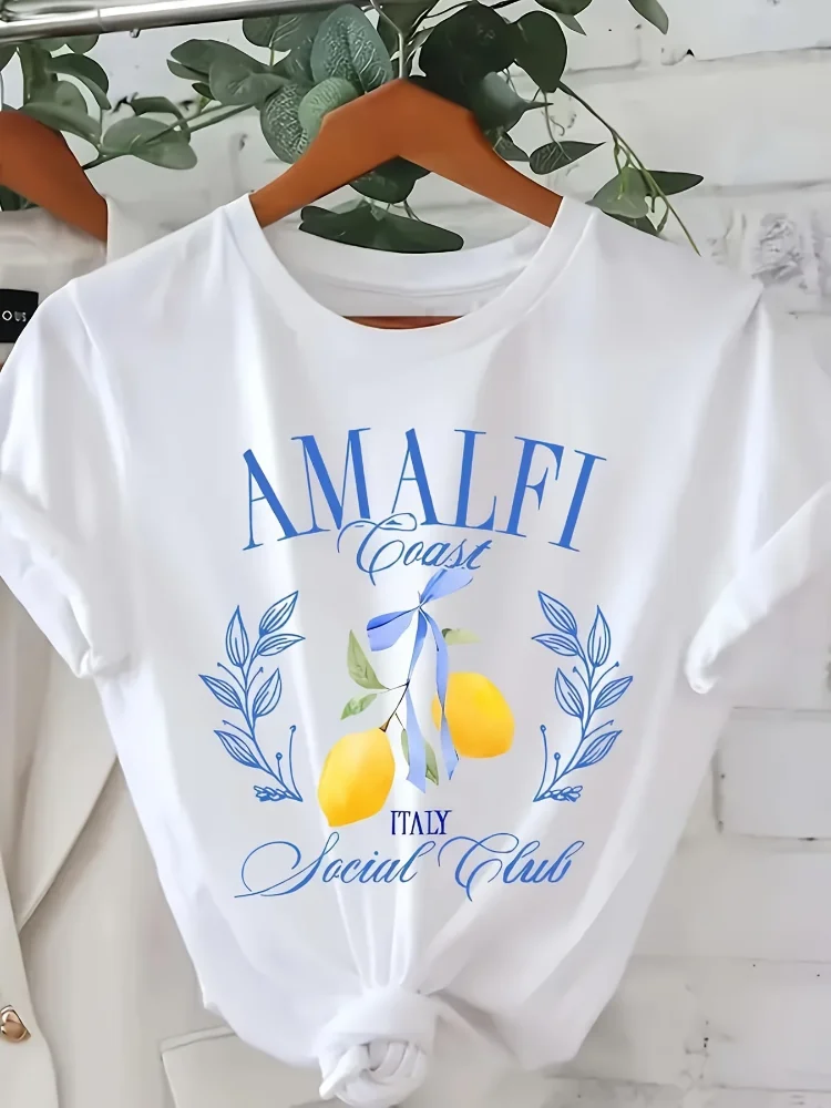 Kaos Motif Lemon Lengan Pendek - Summer Clothing Aesthetic ulasan dan harga