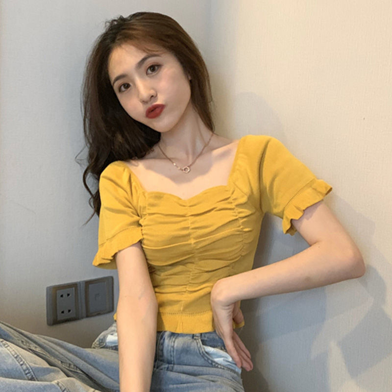 Blus Rajut Wanita Model Ruffle - Summer Youth Clothing ulasan dan harga