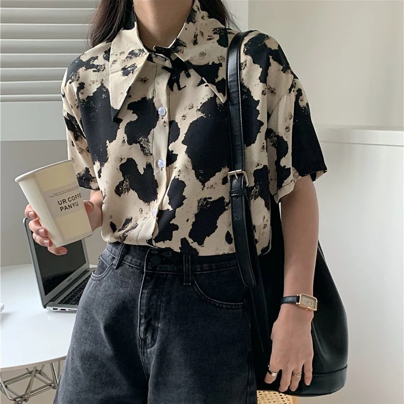 Blus Motif Macan Tutul Vintage - Summer Youth Clothing ulasan dan harga