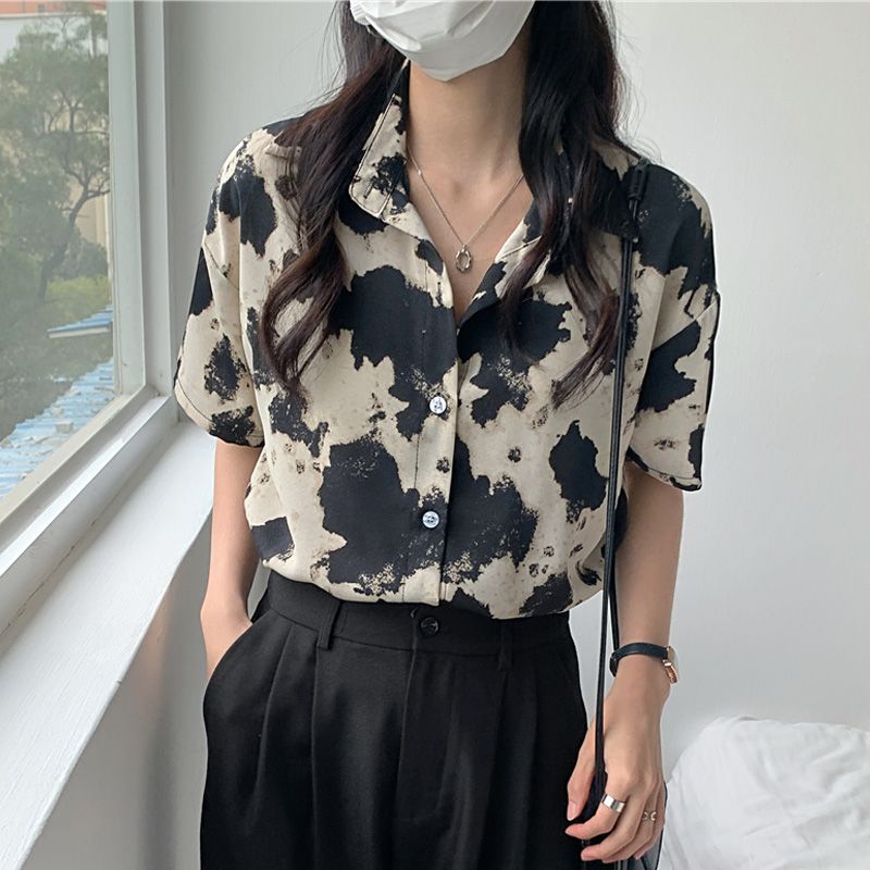 Blus Motif Macan Tutul Vintage - Summer Youth Clothing ulasan dan harga