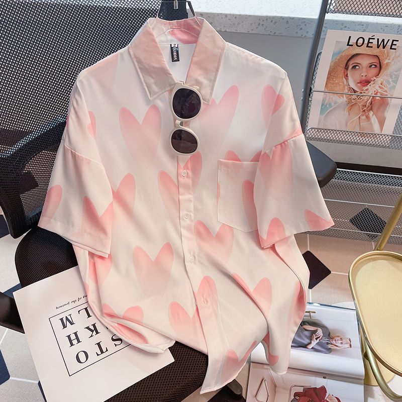 Atasan Kemeja Kancing Cetak Le - Summer Youth Clothing ulasan dan harga