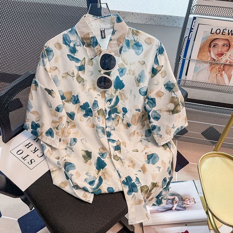 Atasan Kemeja Kancing Cetak Le - Summer Youth Clothing ulasan dan harga