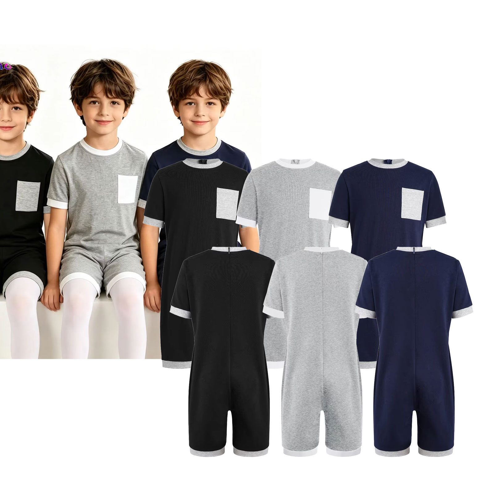 3Pcs Pakaian Adaptif Kebutuhan - Summer Clothing Boys ulasan dan harga